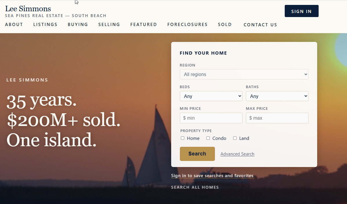Lee Simmons - Hilton Head Island - CayIQ product screenshot